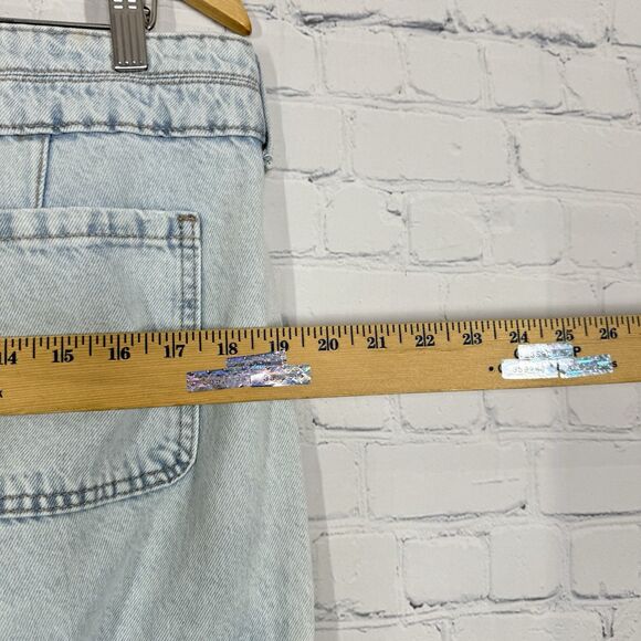 Aeropostale Jeans Women Size 10 R Cargo Light Blue Wide Leg Baggy Loose Skater - Picture 13 of 13